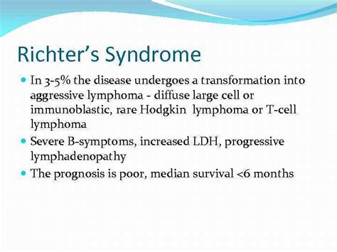 rikers syndrome|richter's syndrome explained.